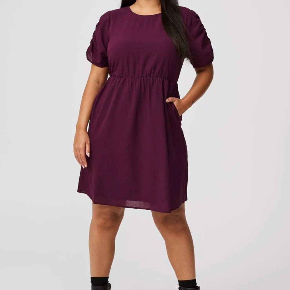 Torrid Mini Crew Neck Open Back Detail Dress Plus Size 4X